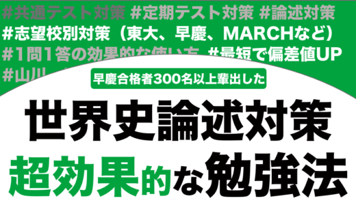 世界史の論述の勉強法と書き方とおすすめの参考書を解説【大学受験】