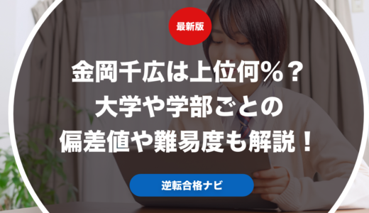 金岡千広は上位何％？大学や学部ごとの偏差値や難易度も解説！