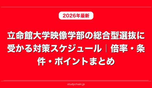 立命館大学映像学部の総合型選抜に受かる対策スケジュール｜倍率・条件・ポイントまとめ