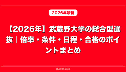 【2026年】武蔵野大学の総合型選抜｜倍率・条件・日程・合格のポイントまとめ