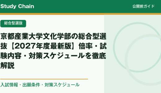 京都産業大学文化学部の総合型選抜【2027年度最新版】倍率・試験内容・対策スケジュールを徹底解説
