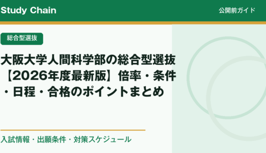 大阪大学人間科学部の総合型選抜【2026年度最新版】倍率・条件・日程・合格のポイントまとめ
