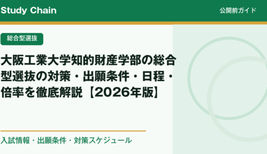 大阪工業大学知的財産学部の総合型選抜の対策・出願条件・日程・倍率を徹底解説【2026年版】