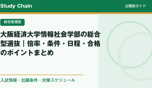 大阪経済大学情報社会学部の総合型選抜｜倍率・条件・日程・合格のポイントまとめ