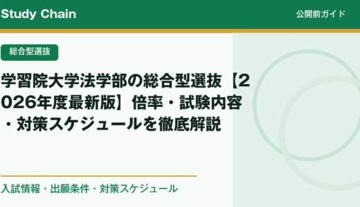 学習院大学法学部の総合型選抜【2026年度最新版】倍率・試験内容・対策スケジュールを徹底解説