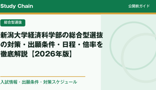 新潟大学経済科学部の総合型選抜の対策・出願条件・日程・倍率を徹底解説【2026年版】