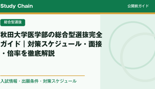 秋田大学医学部の総合型選抜完全ガイド｜対策スケジュール・面接・倍率を徹底解説