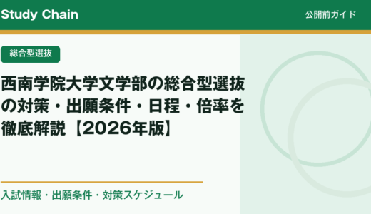 西南学院大学文学部の総合型選抜の対策・出願条件・日程・倍率を徹底解説【2026年版】