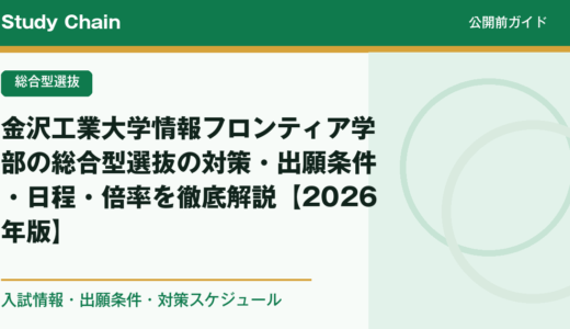 金沢工業大学情報フロンティア学部の総合型選抜の対策・出願条件・日程・倍率を徹底解説【2026年版】