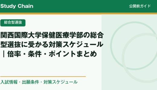関西国際大学保健医療学部の総合型選抜に受かる対策スケジュール｜倍率・条件・ポイントまとめ