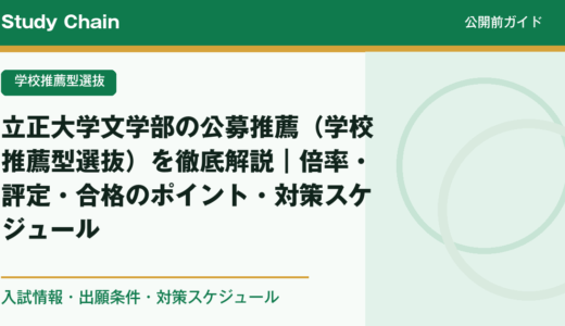 立正大学文学部の公募推薦（学校推薦型選抜）を徹底解説｜倍率・評定・合格のポイント・対策スケジュール