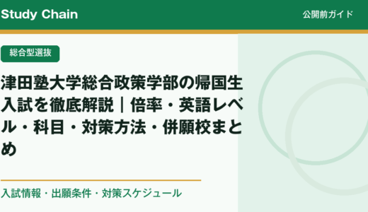 津田塾大学総合政策学部の帰国生入試を徹底解説｜倍率・英語レベル・科目・対策方法・併願校まとめ