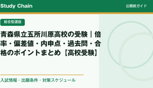 青森県立五所川原高校の受験｜倍率・偏差値・内申点・過去問・合格のポイントまとめ【高校受験】