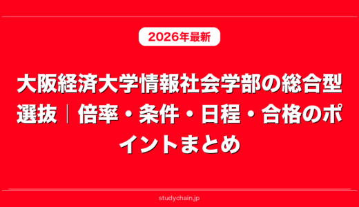 大阪経済大学情報社会学部の総合型選抜｜倍率・条件・日程・合格のポイントまとめ