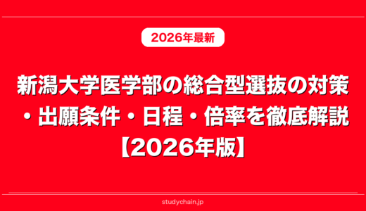 新潟大学医学部の総合型選抜の対策・出願条件・日程・倍率を徹底解説【2026年版】