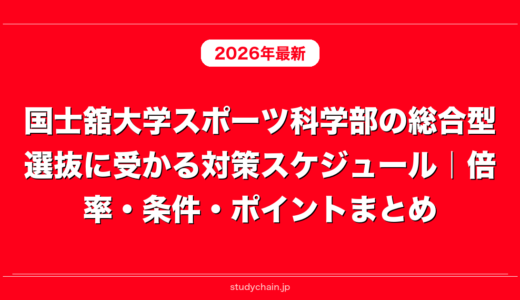 国士舘大学スポーツ科学部の総合型選抜に受かる対策スケジュール｜倍率・条件・ポイントまとめ