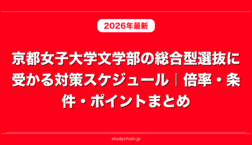 京都女子大学文学部の総合型選抜に受かる対策スケジュール｜倍率・条件・ポイントまとめ